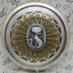 Compact Mirror Retro Kitty