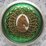 Brown Horse Compact Mirror