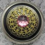 Compact Mirror Black and Pi..