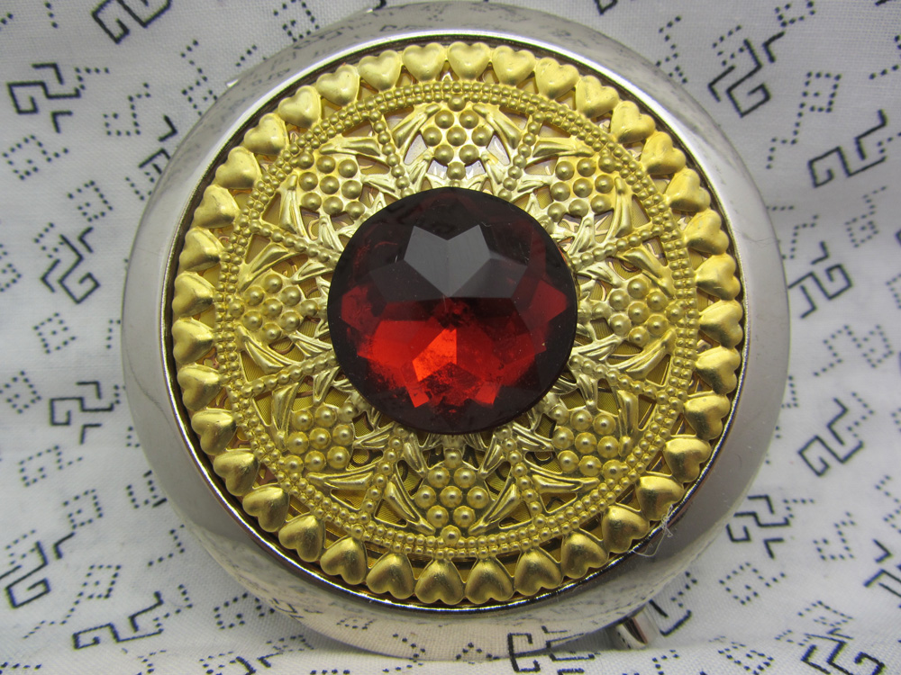 Compact Mirror The Big Bling In Red