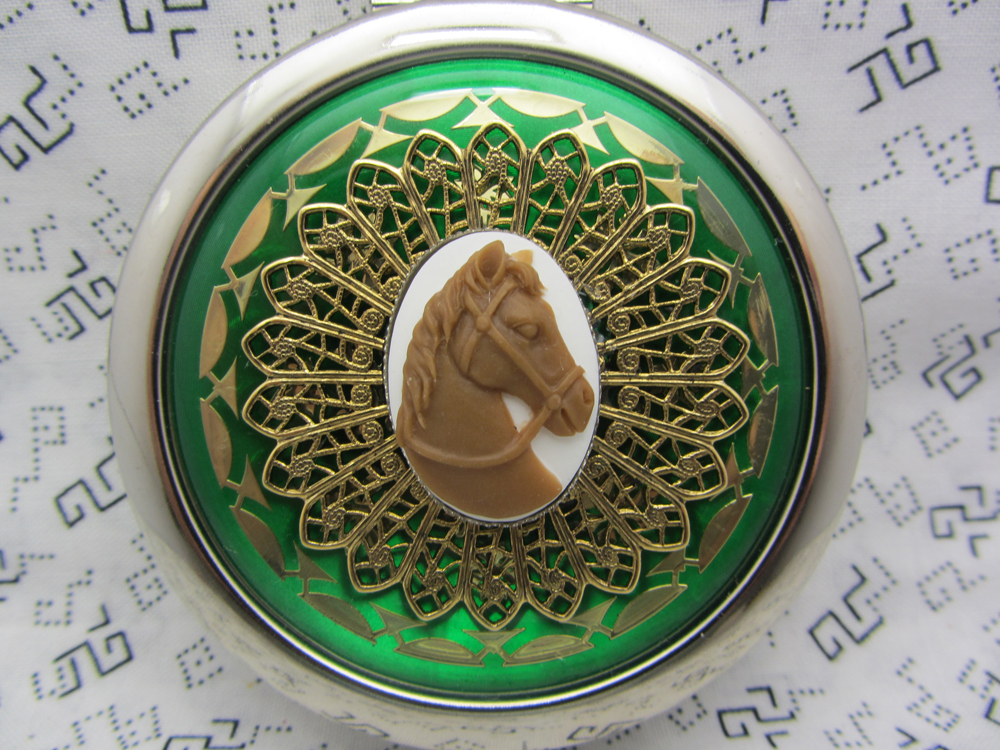 Brown Horse Compact Mirror