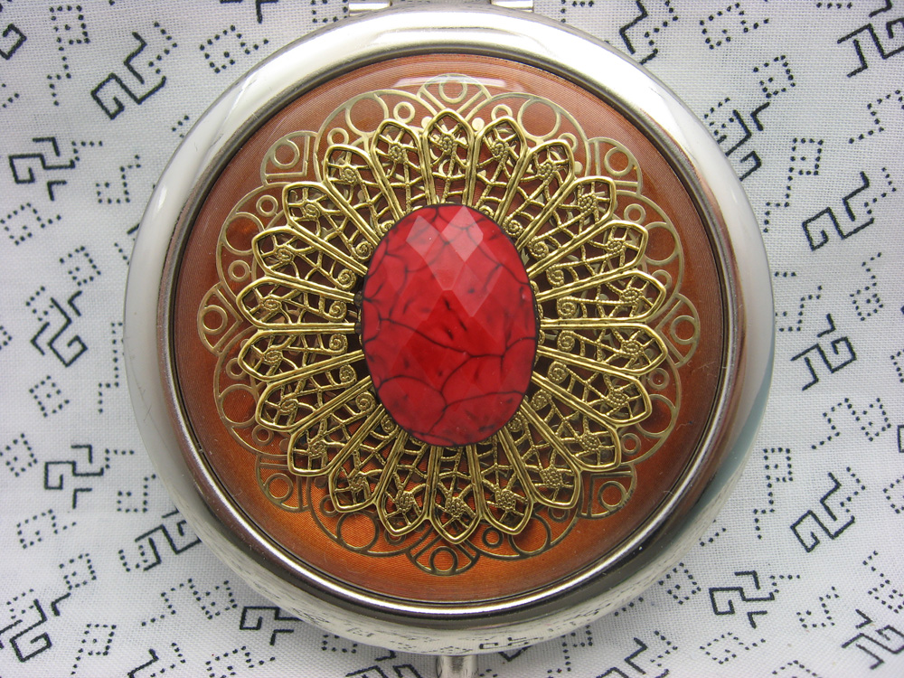 Bridesmaid Maid of Honor Gift Chocolate Cherry Compact Mirror