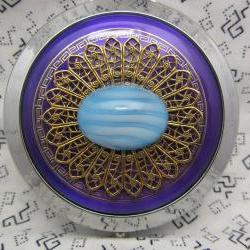 Compact Mirror Purple and Blue