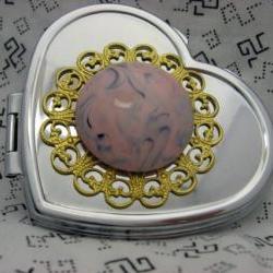  Heart Compact Mirror